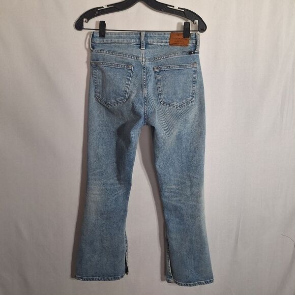 Lucky Brand Womens Flare Jeans Country Western Boho Distressed Slits Size 0 - Picture 9 of 13